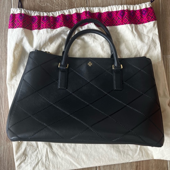 Tory Burch Robinson Stitches Double Zip Tote - Picture 5 of 11